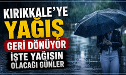 Kırıkkale’ye yağış geri dönüyor: İşte yağışın olacağı günler