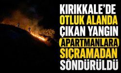 Kırıkkale'de otluk alanda çıkan yangın apartmanlara sıçramadan söndürüldü