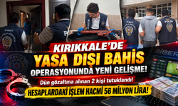 Kırıkkale’de yasa dışı bahis operasyonunda gözaltına alınan 2 kişi tutuklandı