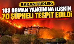 Bakan Gürlek: 103 orman yangınına ilişkin 70 şüpheli tespit edildi