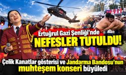 Ertuğrul Gazi Şenliği’nde nefesler tutuldu! Çelik Kanatlar gösterisi ve Jandarma Bandosu’nun muhteşem konseri büyüledi