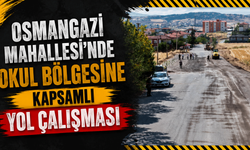Osmangazi Mahallesi’nde okul bölgesine kapsamlı yol çalışması