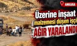 Üzerine inşaat malzemesi düşen işçi ağır yaralandı