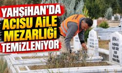 Yahşihan’da Acısu Aile Mezarlığı temizleniyor