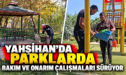 Yahşihan’da parklarda bakım ve onarım çalışmaları sürüyor