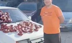 Eskişehir'de otomobilini 100 kilo dana sucuğuyla takas etti