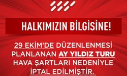 Kocasinan Belediyesinin Ay Yıldız Turuna hava engeli