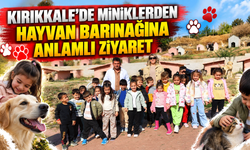 Kırıkkale'de miniklerden hayvan barınağına anlamlı ziyaret