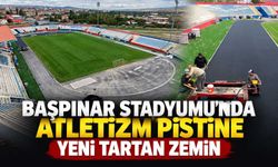Başpınar Stadyumu’nda Atletizm Pistine yeni tartan zemin