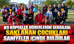 K9 köpekler hünerlerini sergiledi: Saklanan çocukları saniyeler içinde buldular