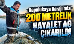 Kapulukaya Barajı’nda 200 metrelik hayalet ağ çıkarıldı