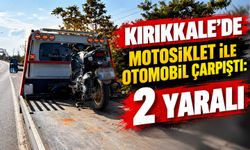 Kırıkkale’de motosiklet ile otomobil çarpıştı: 2 yaralı
