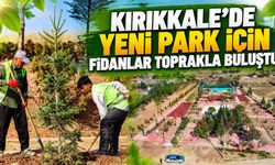 Kırıkkale’de yeni park için fidanlar toprakla buluştu