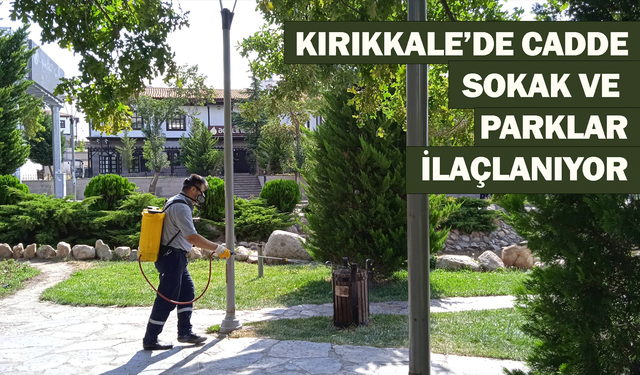 Kırıkkale’de cadde, sokak ve parklar ilaçlanıyor