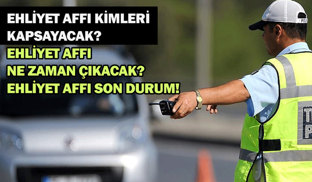 Ehliyet affı kimleri kapsayacak? Ehliyet affı ne zaman çıkacak? Ehliyet affı son durum!