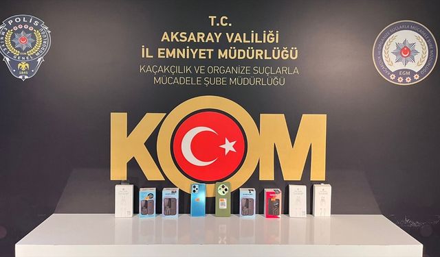 Aksaray'da kaçak cep telefonu operasyonunda 1 kişi gözaltına alındı