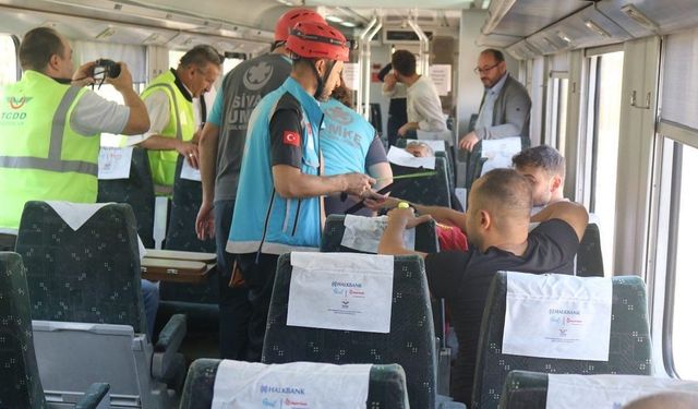 Sivas'ta tren kazası tatbikatı yapıldı