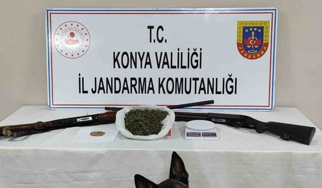 Konya’da jandarma ekiplerinden uyuşturucu operasyonu