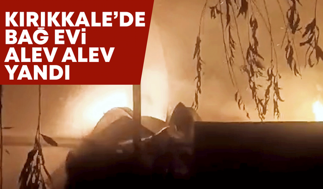 Kırıkkale'de bağ evi alev alev yandı