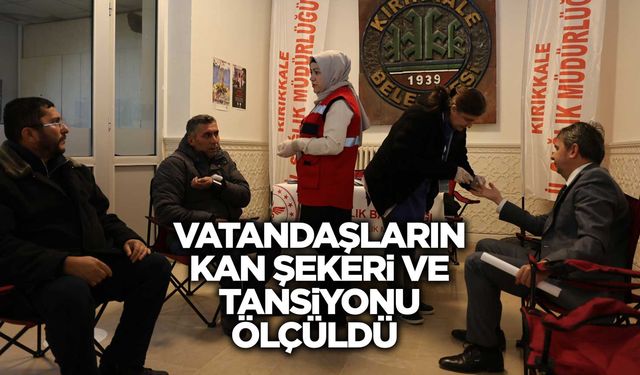 Vatandaşların kan şekeri ve tansiyonu ölçüldü