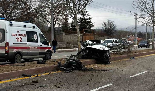 Kontrolden çıkan otomobil ağaca çarptı: 1 yaralı