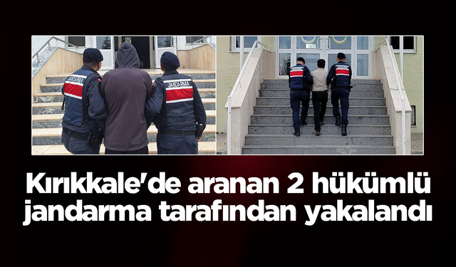 Kırıkkale'de aranan 2 hükümlü jandarma tarafından yakalandı
