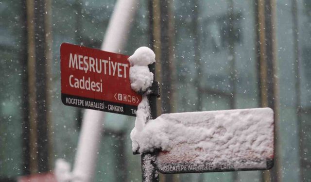 Nisan ayında gelen kar Ankaralıları sevindirdi