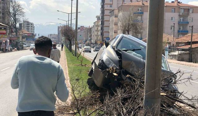 Otomobil ağaca çarptı: 1 yaralı