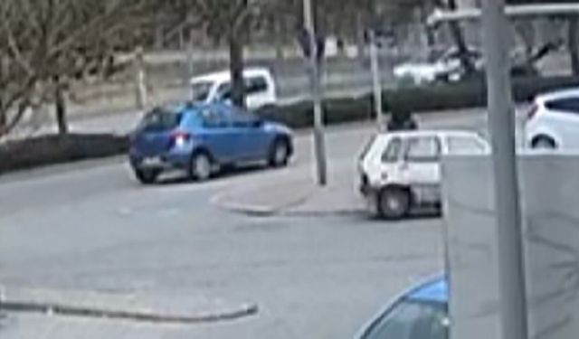 Otomobilin yayaya çarptığı feci kaza kamerada