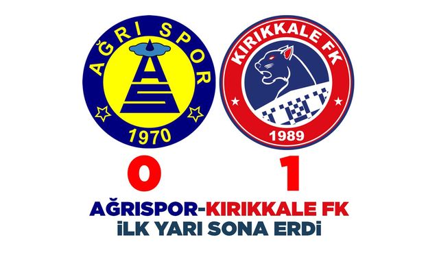 Ağrıspor-Kırıkkale FK ilk yarı sona erdi