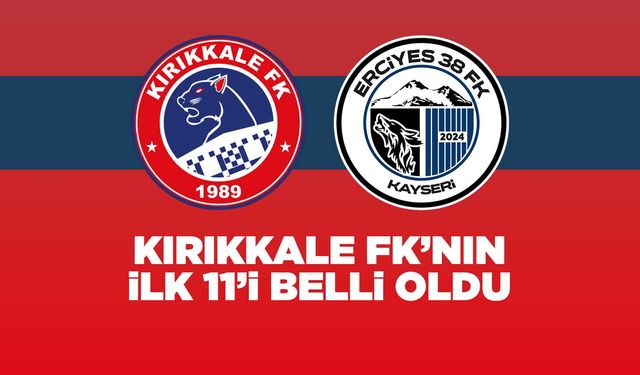 Kırıkkale FK’nın ilk 11’i belli oldu