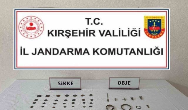Kırşehir’de tarihi eser operasyonu: 69 sikke ve 13 obje ele geçirildi
