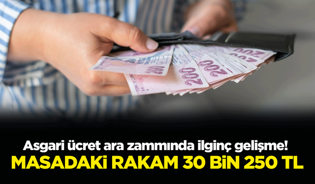 Asgari ücret ara zammında ilginç gelişme! Masadaki rakam 30 bin 250 TL