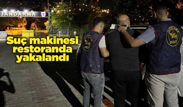 Suç makinesi restoranda yakalandı