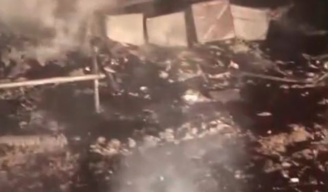 Alevlere teslim olan baraka kullanılamaz hale geldi