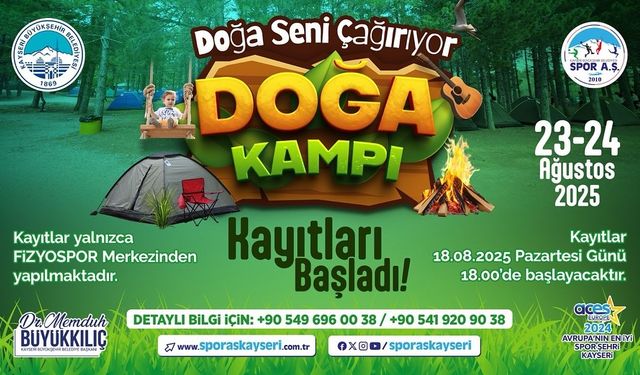 Büyükşehirin doğa kampı, yoğun ilgiyle devam ediyor
