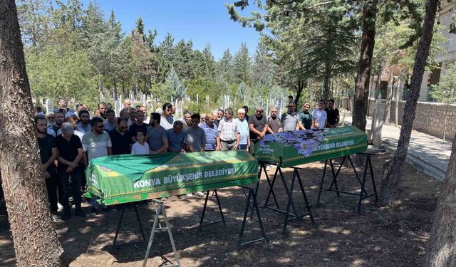 Derede boğulan kız kardeşlere acı veda