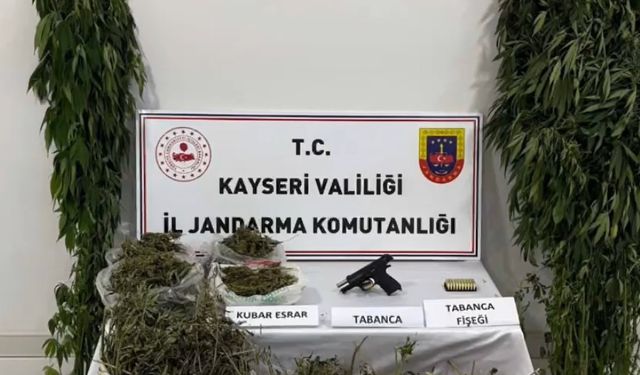 Kayseri’de 3 kilo 800 gram uyuşturucu ele geçirildi