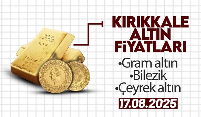 KIRIKKALE’DE BUGÜN ALTIN NE KADAR? 17 Ağustos 2025