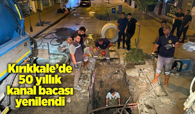 Kırıkkale’de 50 yıllık kanal bacası yenilendi