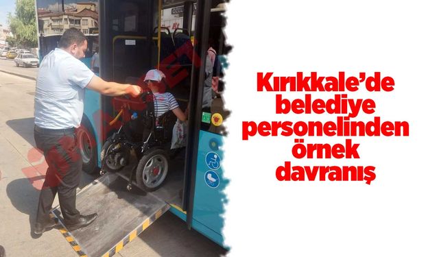 Kırıkkale’de belediye personelinden örnek davranış