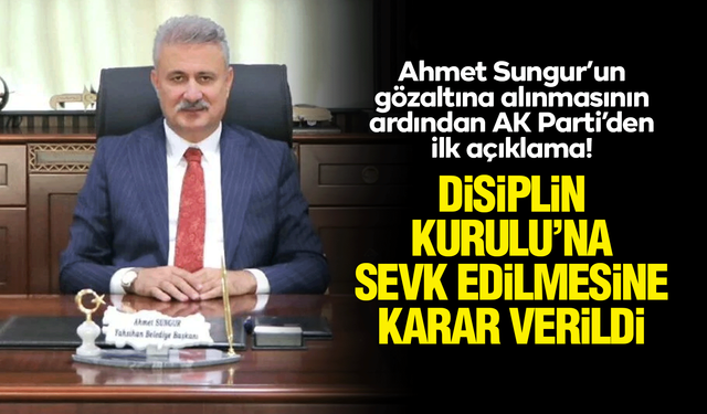 AK Parti’den Ahmet Sungur açıklaması!