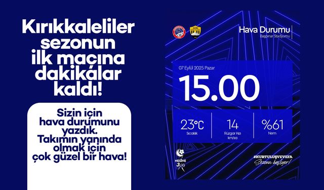 Kırıkkale FK Sezona Başlıyor: İlk Maç Bugün Başpınar Stadı’nda