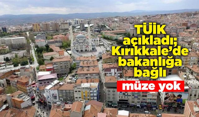 TÜİK açıkladı; Kırıkkale’de bakanlığa bağlı müze yok