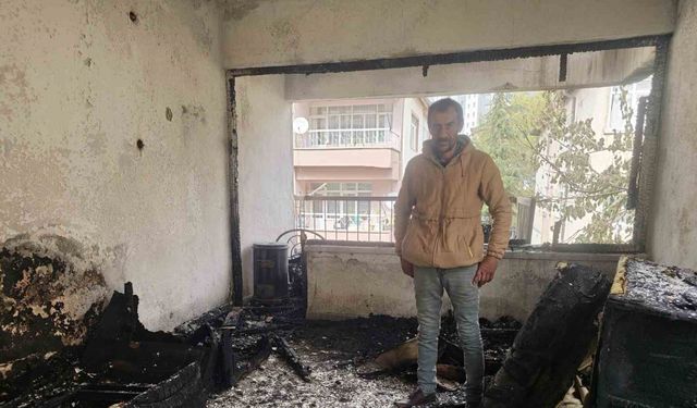 Evi yanan baba yardım bekliyor