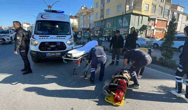 Otomobilin çarptığı kadın yaralandı