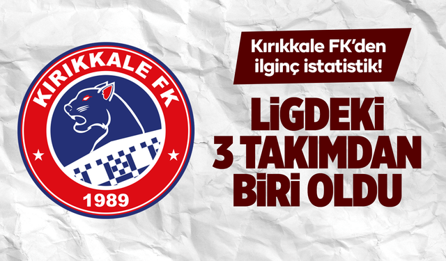 Kırıkkale FK’den ilginç istatistik! Ligdeki 3 takımdan biri oldu!