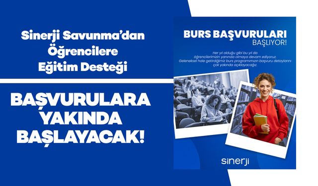 Sinerji Savunma’dan Öğrencilere Eğitim Desteği: Burs Başvuruları Yakında Başlıyor