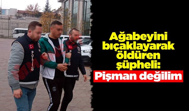 Ağabeyini bıçaklayarak öldüren şüpheli: Pişman değilim