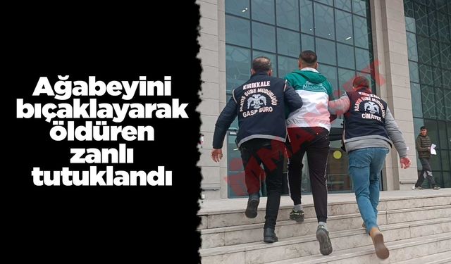 Ağabeyini bıçaklayarak öldüren zanlı tutuklandı